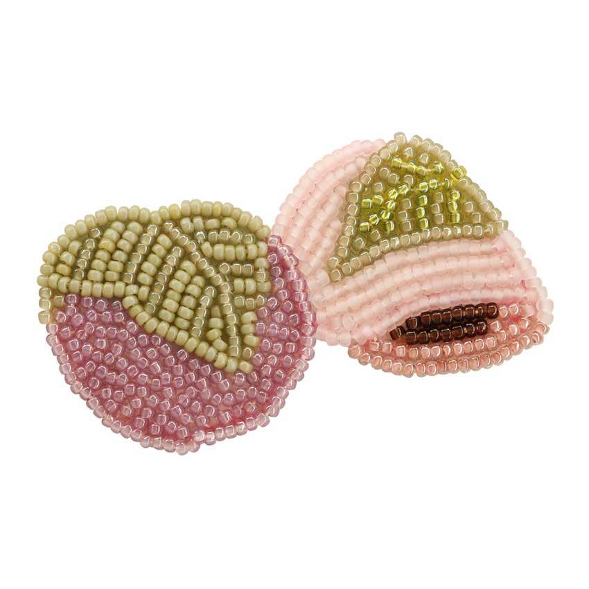 Harapeko BROOCH さくらもち HCA20//6 | ビーズ刺しゅう