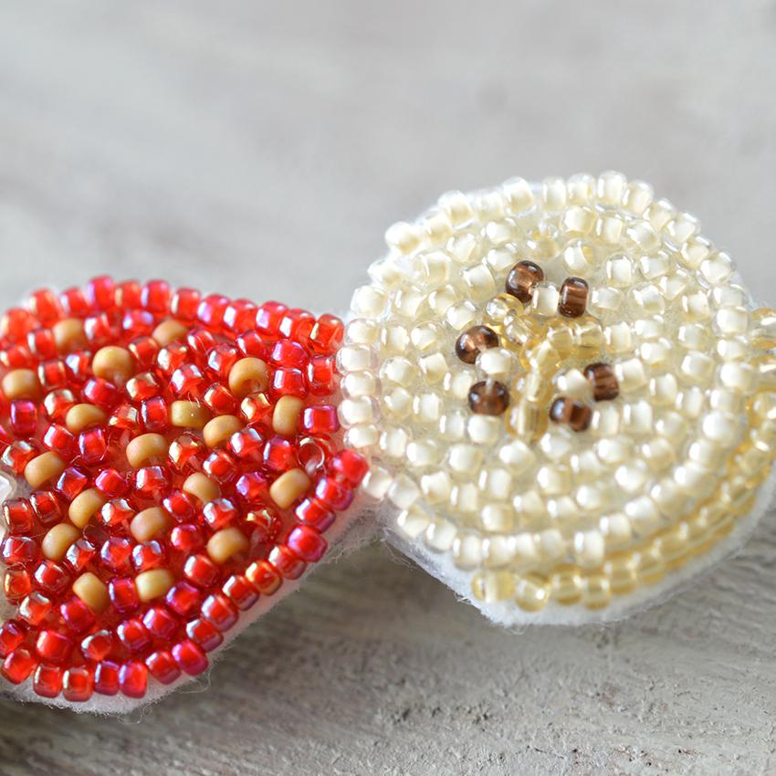 ハンドメイド　顔型ブローチ17個　値引き可能 Harapeko BROOCH フルーツ飴 HCA20//12 | はらぺこブローチキット