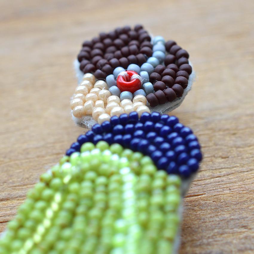 Odekake BROOCH MIYUKI ビーズ刺しゅう ブローチキット 習い事 HCA29