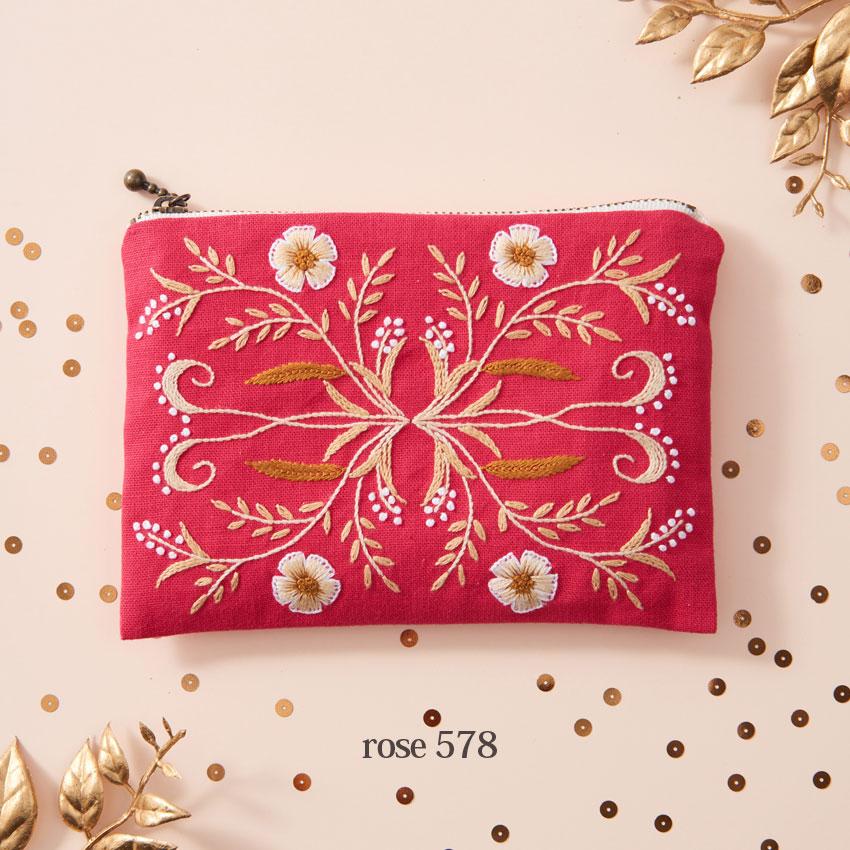戸塚刺繍 戸塚刺繍キット ARABESQUE ジップポーチ1 | 戸塚刺しゅう 刺繍キット