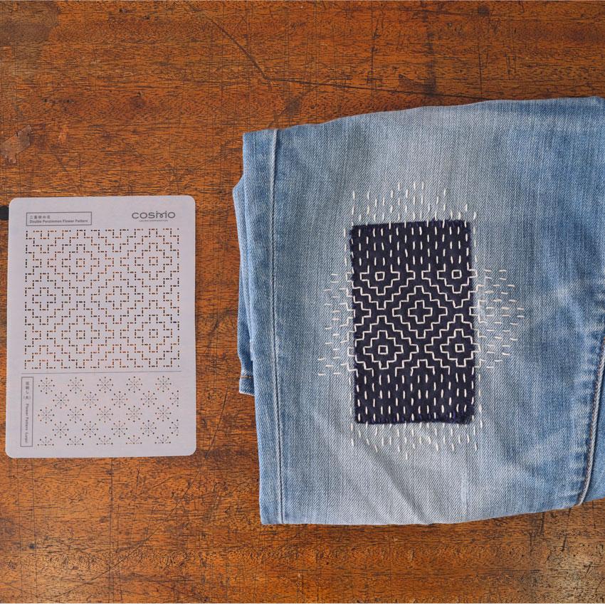 刺し子テンプレート Sashiko Tenplate | 花刺し 銭形刺し 十字刺し