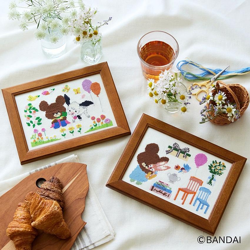 刺繍 刺しゅうキット くまのがっこう絵本のモチーフクロスステッチ