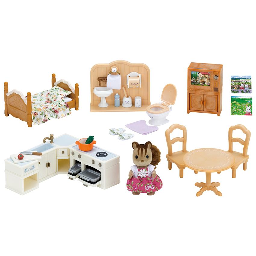 シルバニアファミリー ルームセット 赤い屋根の大きなお家 おすすめ家具セットセ-194 n5ksbvb シルバニアファミリー ルームセット 赤い屋根の大きなお家