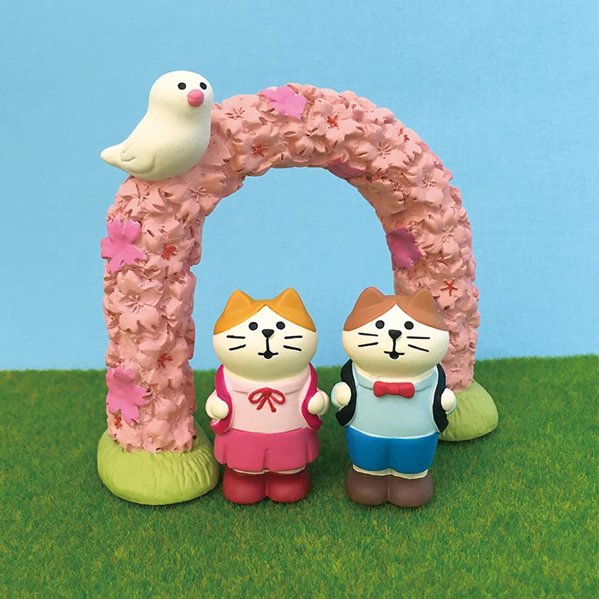 コンコンブル 文鳥桜 デコレ 置物 マスコット