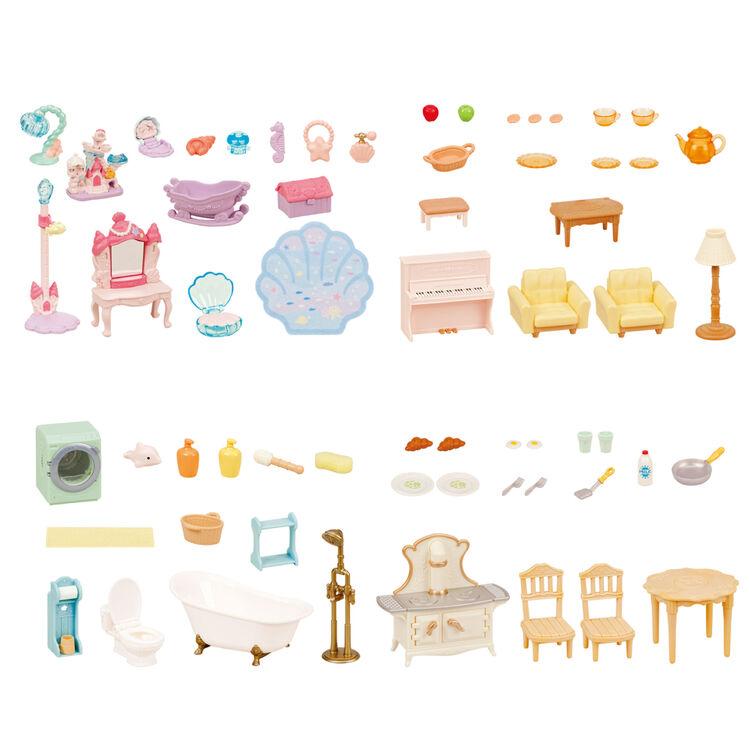 ⚠️さらに期間限定値下げ中⚠️シルバニアファミリー　家&グッズセット シルバニアファミリー セ-213 赤い屋根の大きなお家 デラックス家具