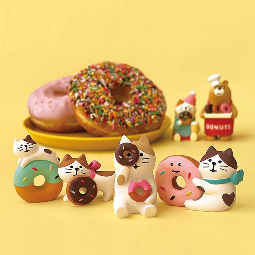 コンコンブル まったりドーナツショップ DONUTS SHOP ドーナツのぞき猫 | ドーナツショップ デコレ 小物 置物 飾り マスコット オブジェ インテリア雑貨 |  | 03