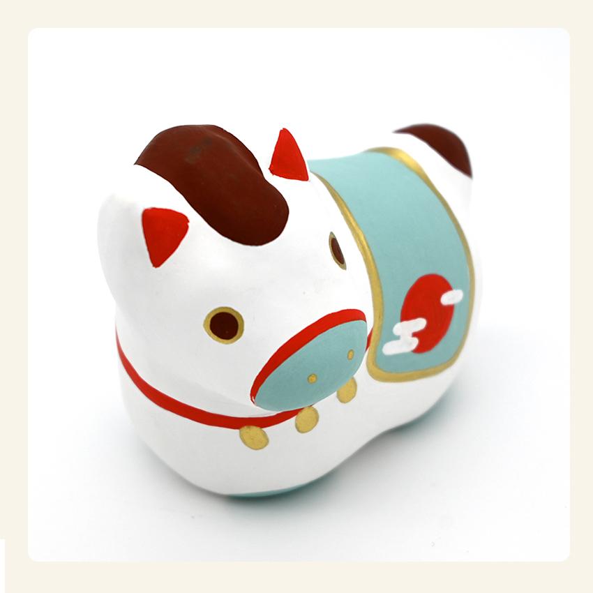 まめふく 張り子 午(うま) | お正月 ミニチュア 縁起物 新年 小槌 動物