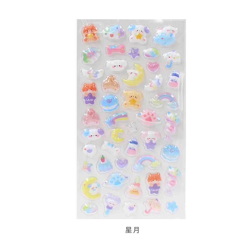 ちゅるうるジェルシール | 3Dシール 立体 ぷっくりシール 可愛い