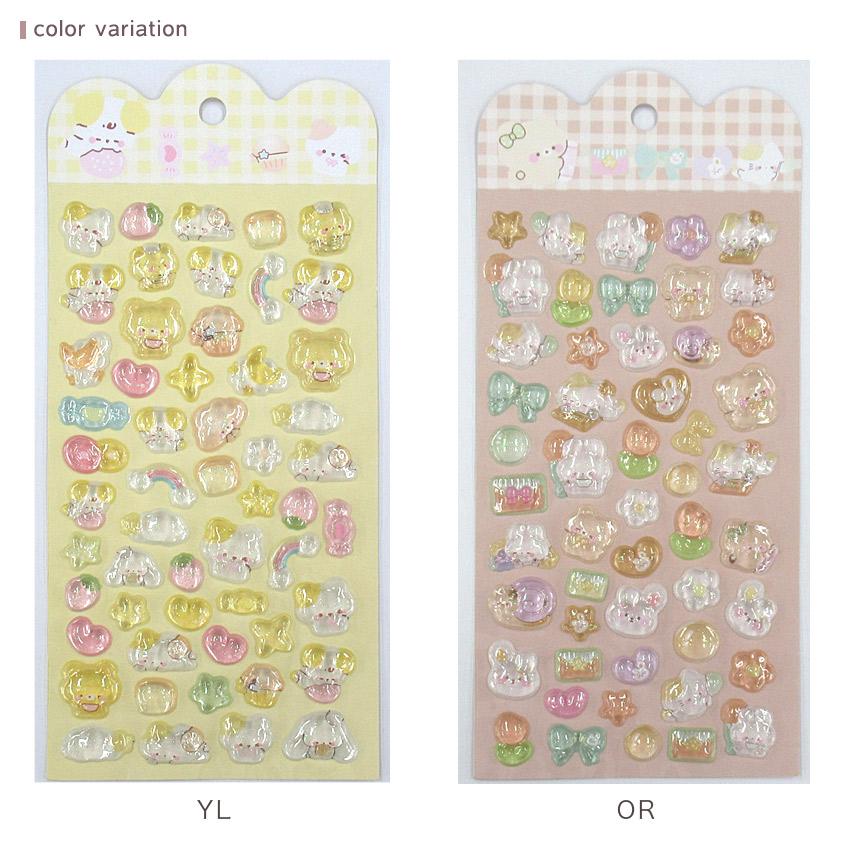 ぷくりんシール | 3Dシール 立体 ぷっくり 可愛い デコシール DIY用