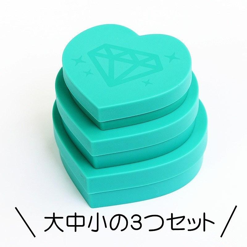 ダイヤモンドアート ビーズトレイ 可愛いハート型 大中小3個