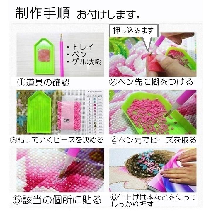 フル ダイヤモンドアート 上級者 四角ビーズ 丸ビーズ オーロラビーズ