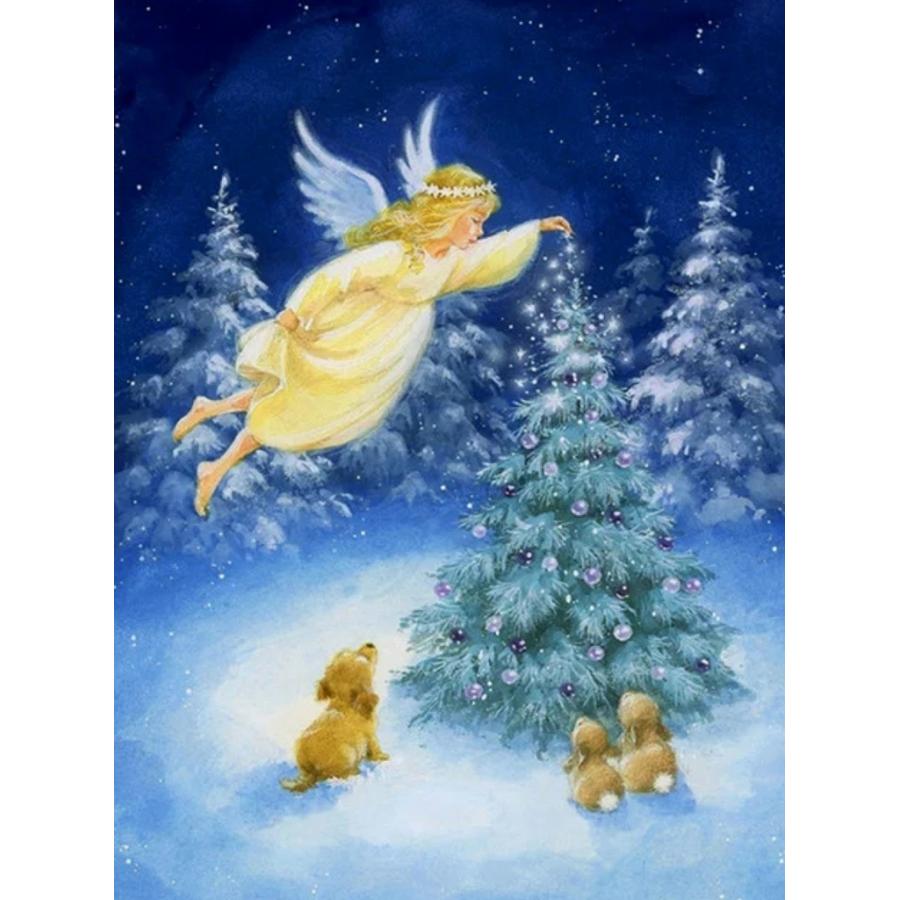 ダイヤモンドアート 刺繍キット クリスマス 天使 エンジェル 動物たちのクリスマスツリー ダイアモンドペインティング ビーズ刺繍 クロスステッチ 手芸 送料無料 Dai 034 クロスステッチキット シフォン 通販 Yahoo ショッピング