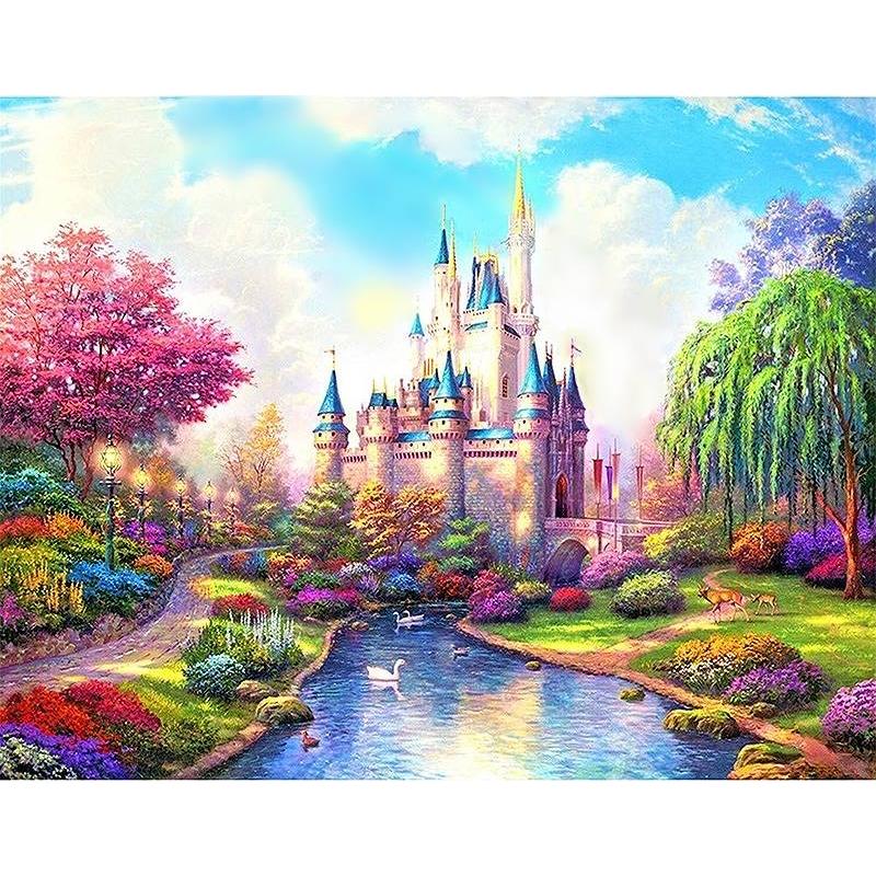 ダイヤモンドアート キット ABビーズ 上級者 50×40 河畔の ダイヤモンドアート キット ABビーズ 上級者 50×40 河畔の