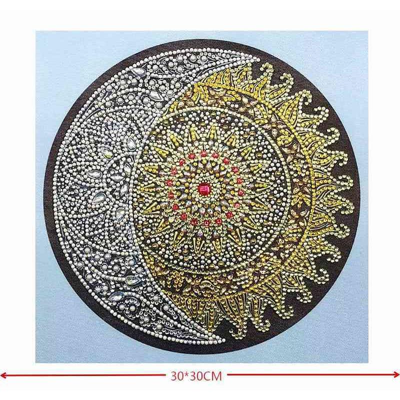 ダイヤモンドアート 特殊ビーズ SUN ＆MOON 太陽と月 ダイヤモンド