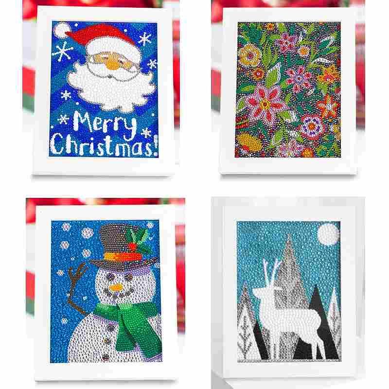 ダイヤモンドアート クリスマス 初心者 フレーム付き ラメビーズ