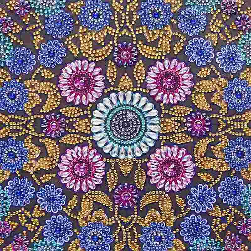 ダイヤモンドアート キット ラメビーズ 花 キラキラ 可愛い 初心者