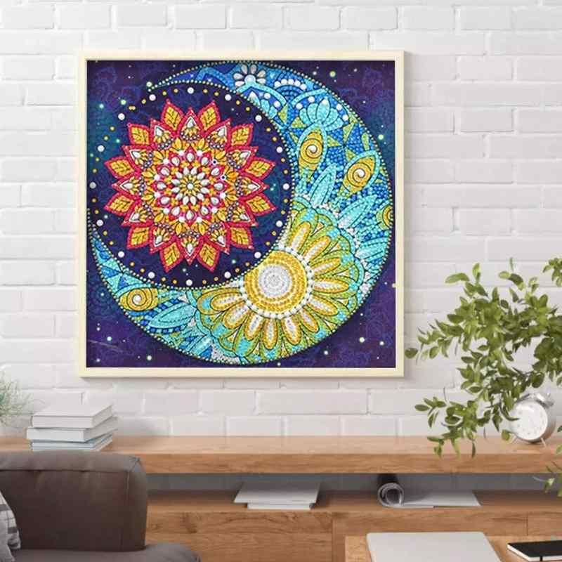 Happy Paint ダイヤモンドアート A3 カラフル お洒落 太陽／7 ダイヤモンドアート ラメビーズ SUN ＆MOON Part3 太陽と月