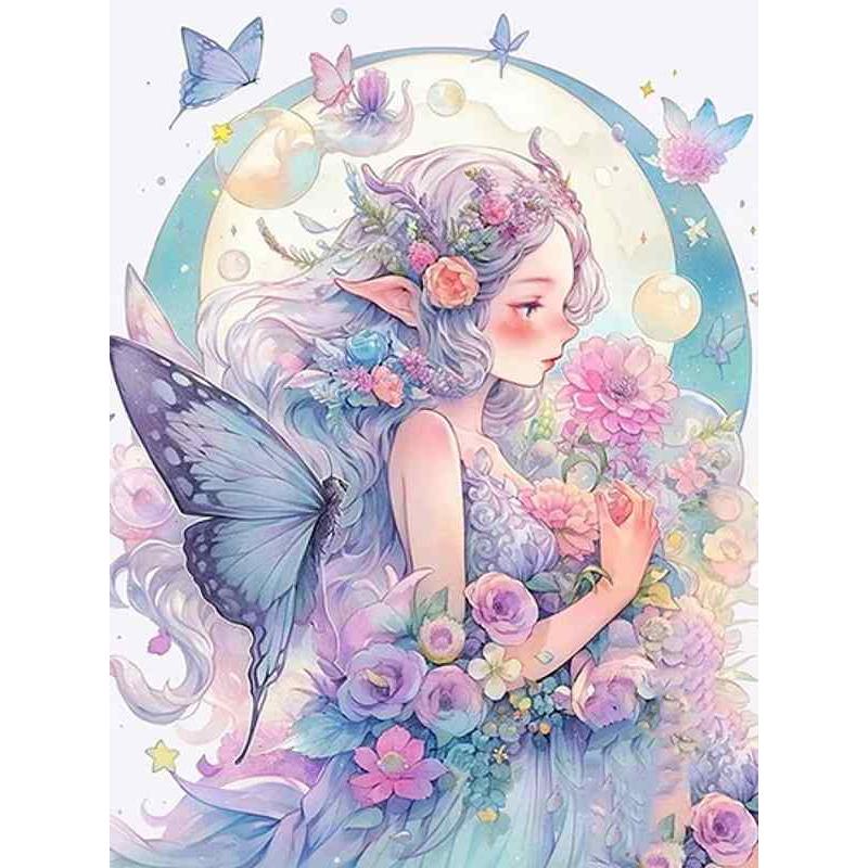 ダイヤモンドアート キット 四角ビーズ フラワーフェアリー Fairy 妖精