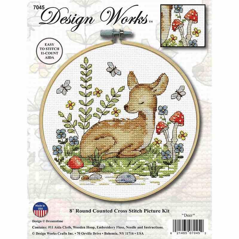 Design Works クロスステッチキット Deer 小鹿 バンビ 花 11 Design Works クロスステッチキット Deer 小鹿 バンビ 花 11
