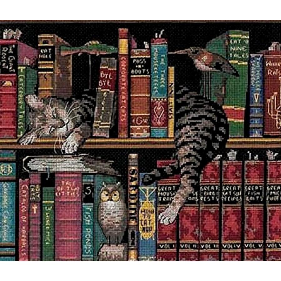 クロスステッチキット 猫 クロスステッチキット DIMENSIONS 刺繍キット 猫 図書館の学者さま Frederick the Literate ディメンションズ｜shugei-chiffon｜02