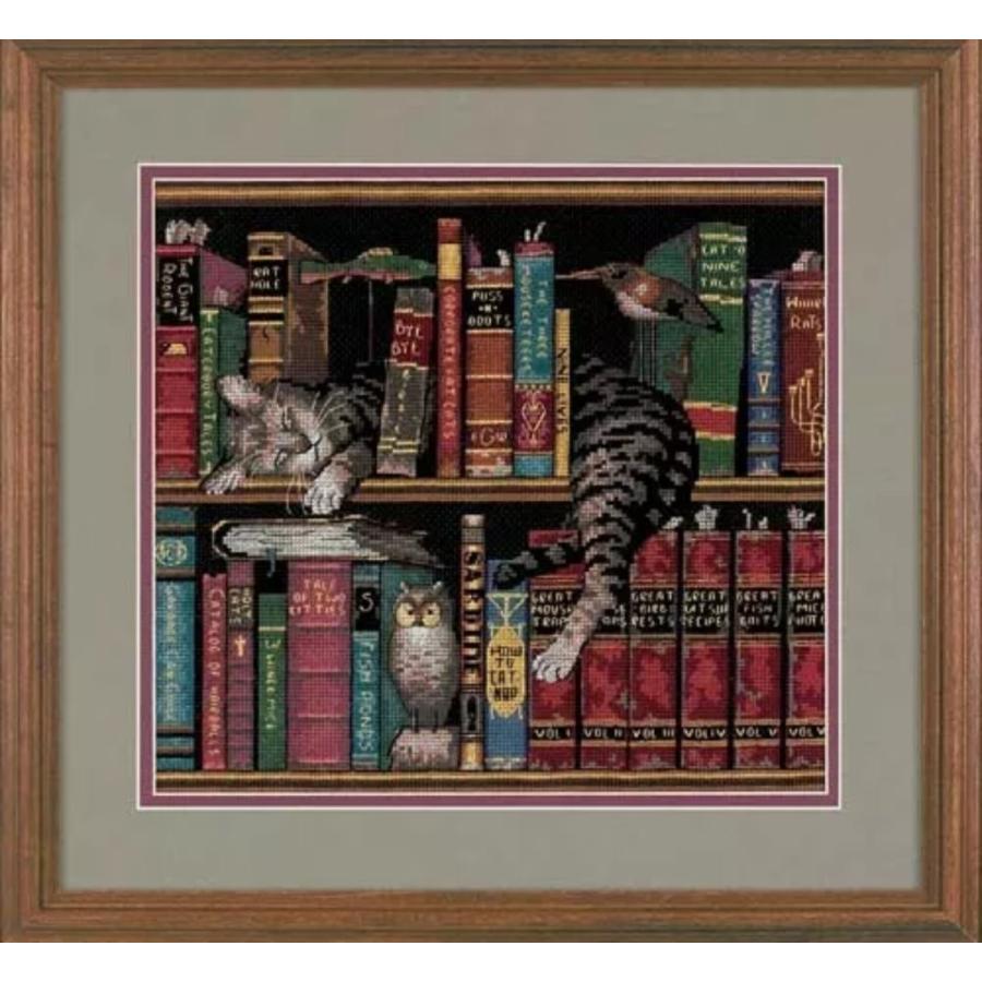 クロスステッチキット 猫 DIMENSIONS 刺繍キット 図書館の学者さま