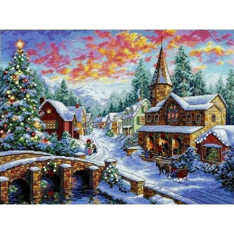 クロスステッチキット クリスマス Dimensions 冬 Holiday village