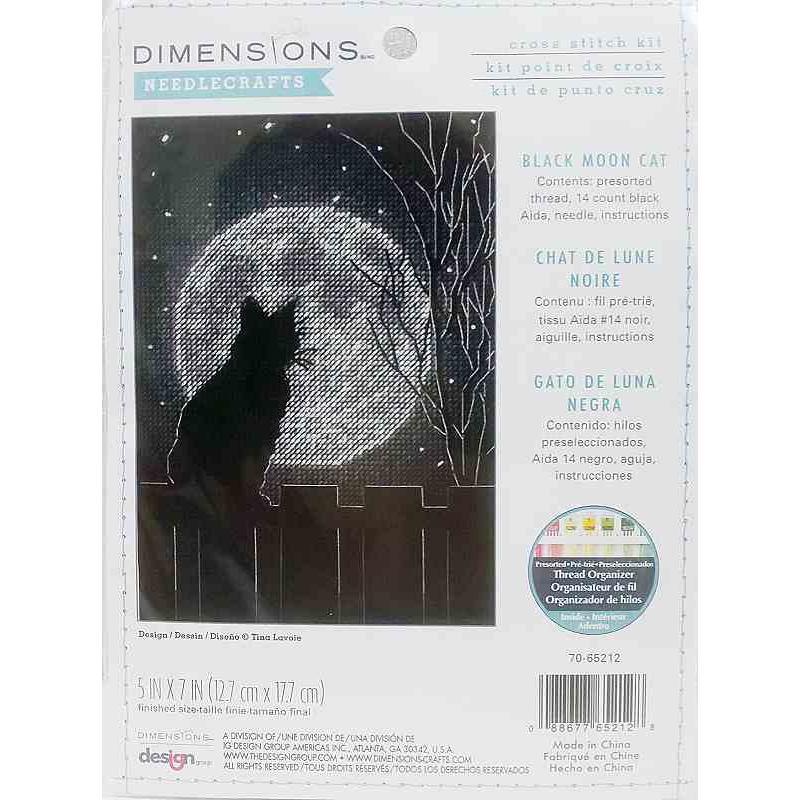 Dimensions クロスステッチキット 猫 月夜 Black Moon Cat シルエット 