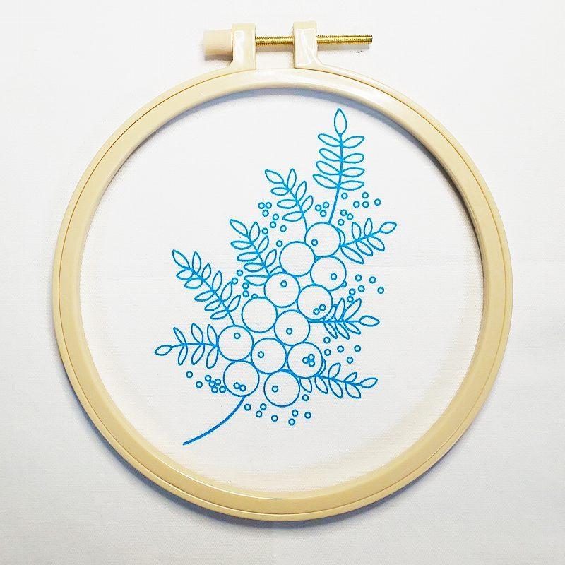刺繍キット 花 ミモザ 黄色の花 日本語説明書付き プラスチック製の枠