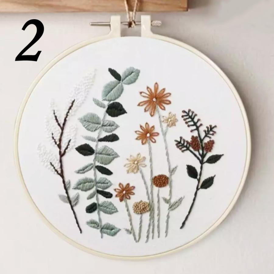 刺繍キット 花 ナチュラルシリーズ５種類 フランス刺しゅう 日本語説明書 ボタニカル プラスチック製の枠付き 手芸 初心者 簡単 基本ステッチ 練習 送料無料 Fre 014 クロスステッチキット シフォン 通販 Yahoo ショッピング