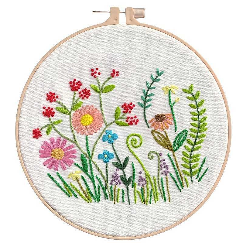 刺繍キット 花 Colorful Flowers カラフル 日本語説明書付き フランス