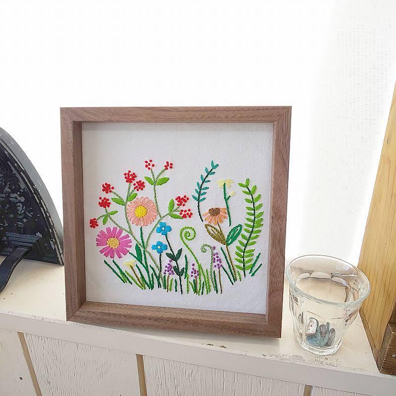 刺繍キット 花 Colorful Flowers カラフル 日本語説明書付き 刺繍キット 花 Colorful Flowers カラフル 日本語説明書付き