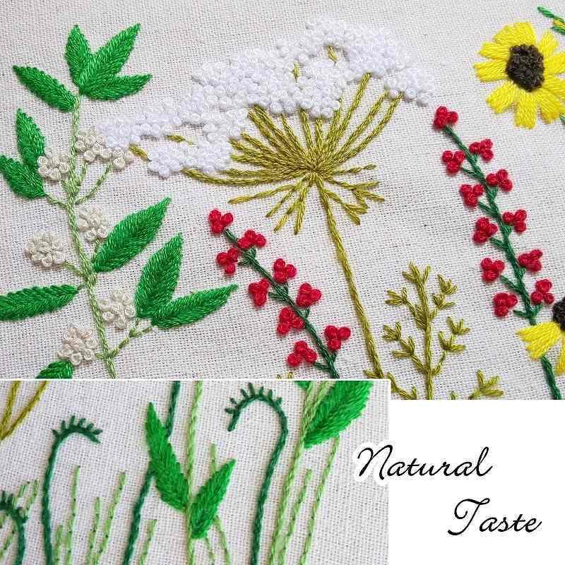刺繍キット 花 Garden 初心者 おすすめ ベージュ 簡単 日本語説明書