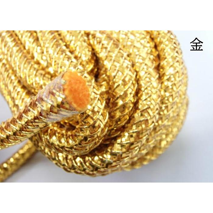 江戸打ちひも 金 7mm No.8 (15m) 紐 コード ゴールド 7ミリ : 手芸の