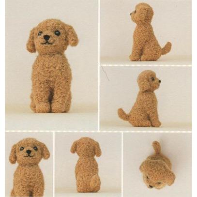 ハマナカ ふわふわ羊毛でつくるフェルト犬 トイプードル(アプリコット