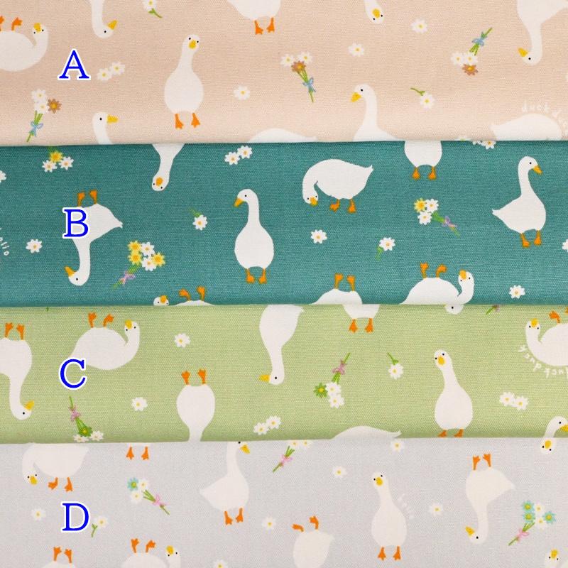 オックス プリント 生地 (50cm単位) AP45105-1D ライトグレー