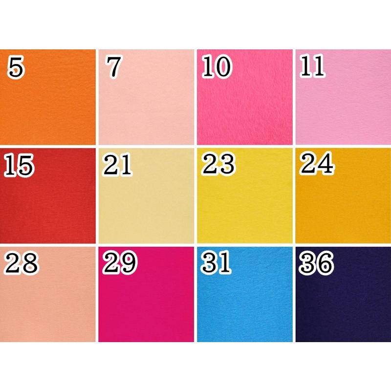 ミササ エコライフ フェルト 20cm角 厚さ1mm ウール混フェルト カラー