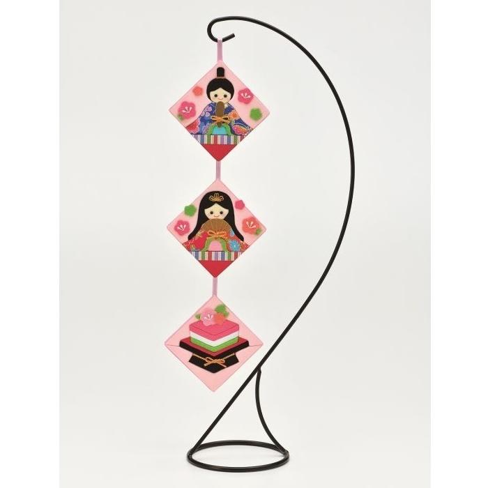 季節のきめこみタペストリー お雛様 ピンク HM-25 つるし飾り 手づくり