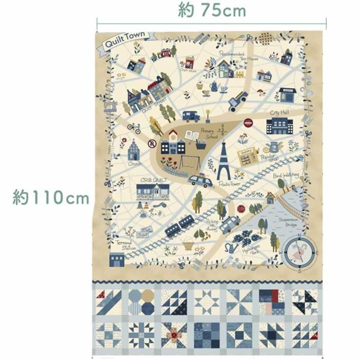 若山雅子American Country 23thパネル生地10ベージュdesigned byMasako