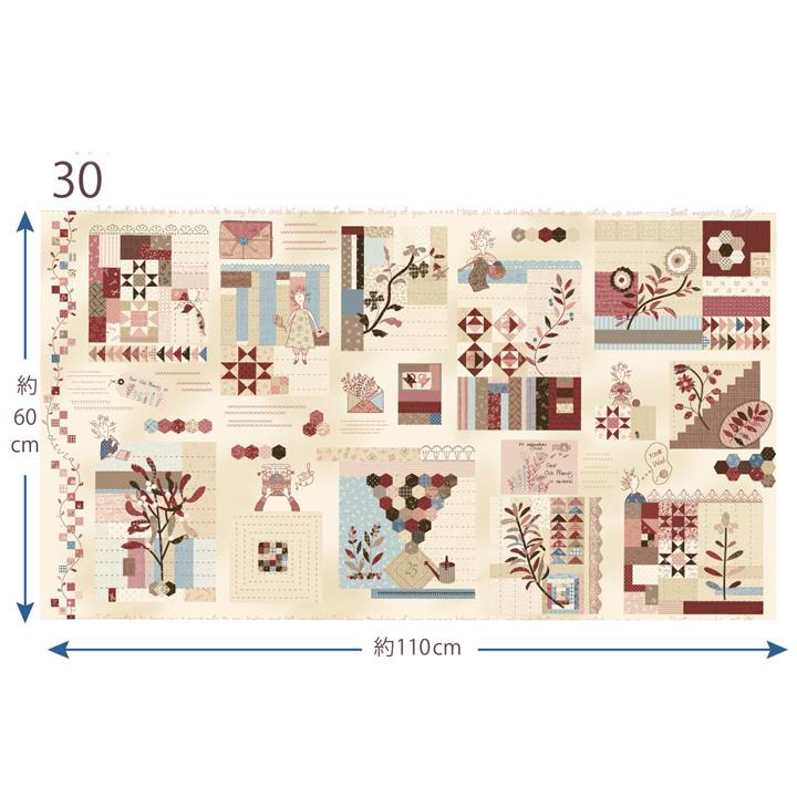 若山雅子 American Country 25th パネル生地 designed by Masako