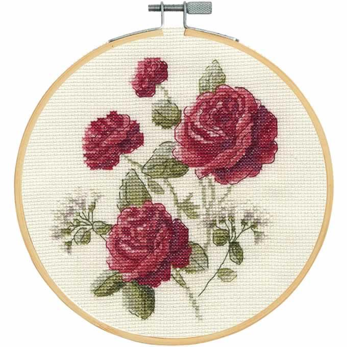 DMC クロスステッチ刺繍キット ヴィンテージフラワー BK1935ROSES