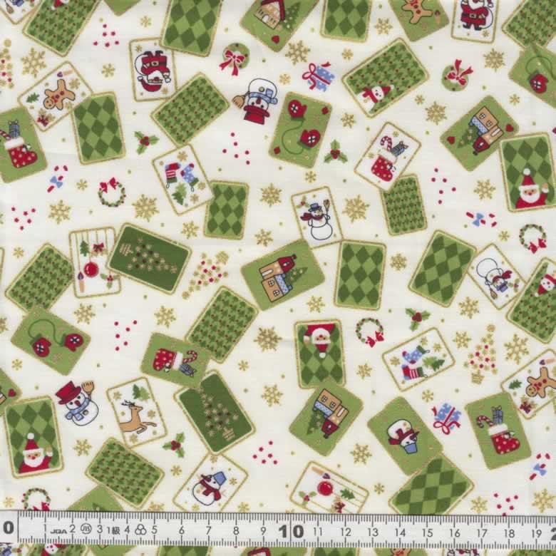 クリスマス生地 布 クリスマストランプ柄 ホワイト ３０ｃｍより Hmy 1024 81 C 手芸屋ポピー 通販 Yahoo ショッピング
