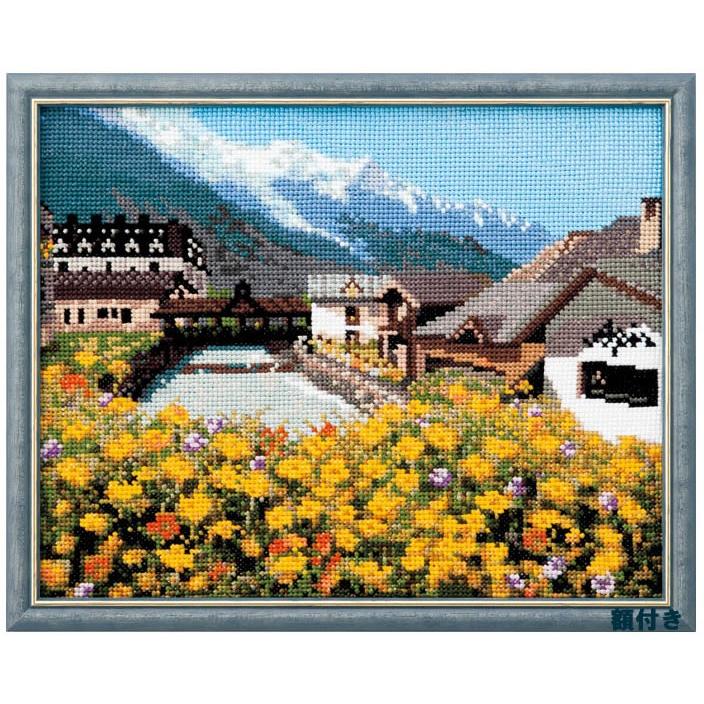 送料無料 額付きセット クロスステッチ 刺繍キット フランスの風景