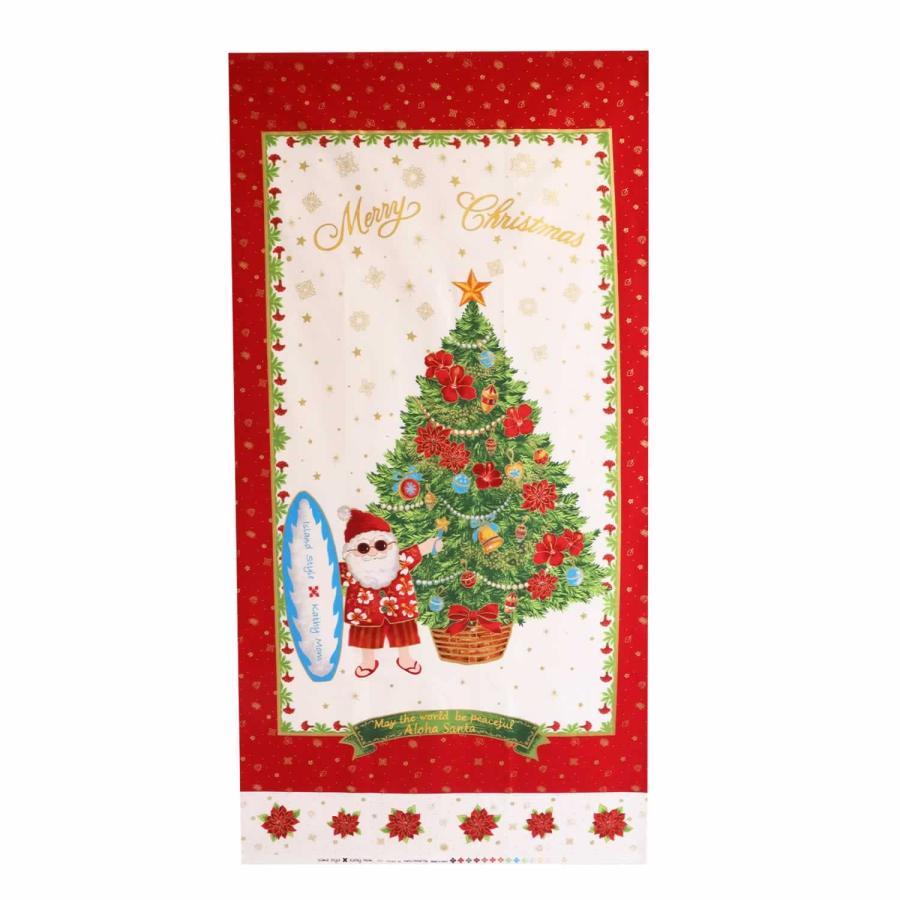 特価 アロハクリスマス クリスマスツリーのタペストリー生地RD by