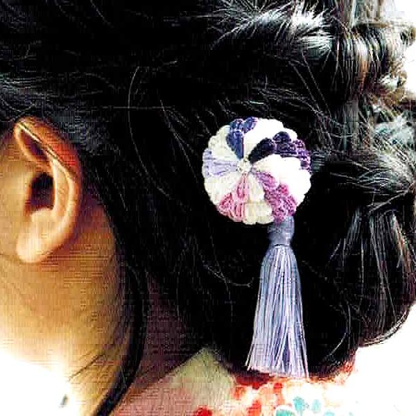 つまみ細工 キット 一越ちりめん 花しごと ぼんぼり菊の花かんざし 髪飾り キット 紫 Nbk 35 手芸屋ポピー 通販 Yahoo ショッピング