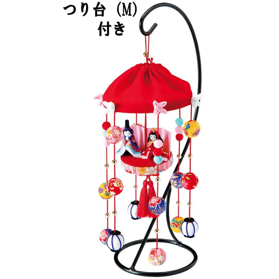 パナミ 送料無料 ちりめん細工 つるし雛 キット 福傘（赤）ハンガー