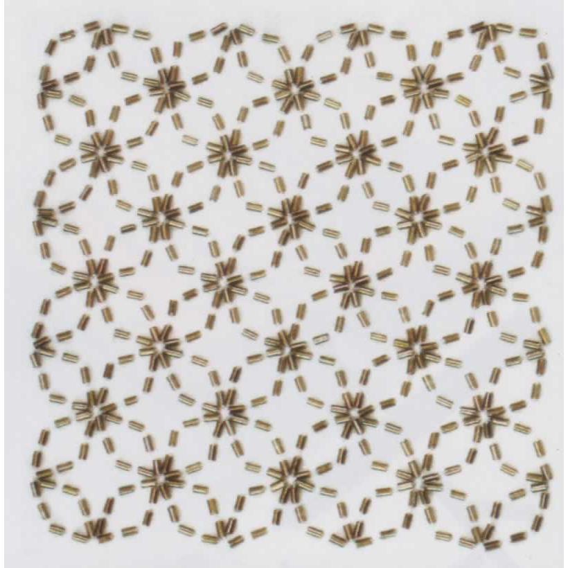 ビーズ刺し子 たんぽぽ 完成品 （32.5×38.0） ビーズ刺し子 たんぽぽ