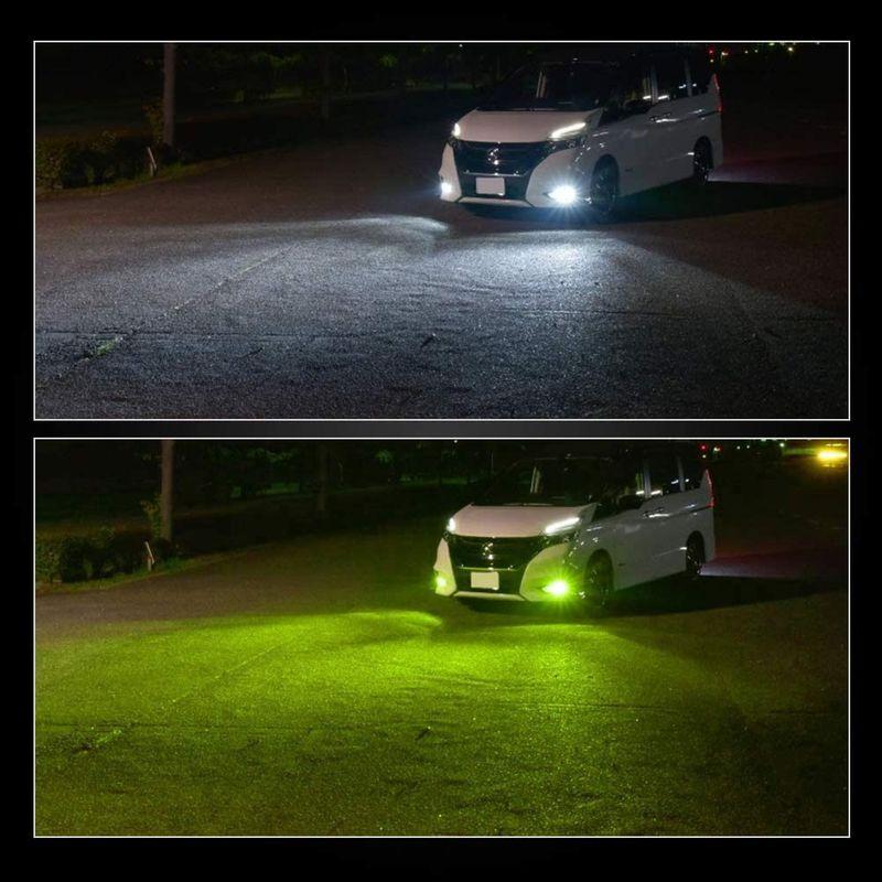 Catland LED フォグランプ H8 H11 H16 2色切り替え ホワイト レモンイエロー LEDバルブ 2色 白 黄緑 フォグ バ
