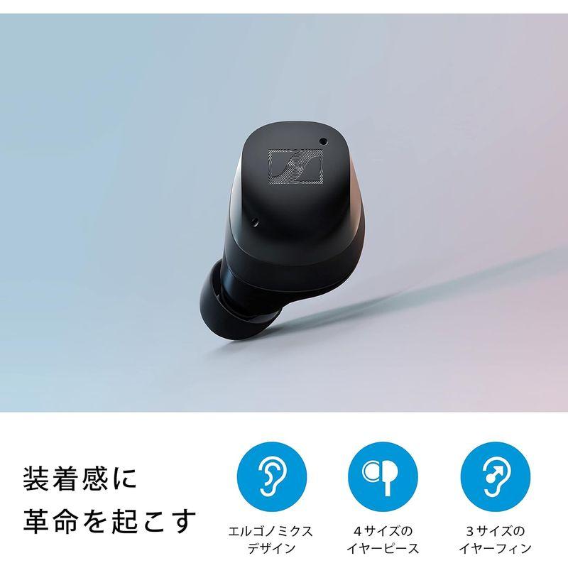 安心の長期修理保証制度 ゼンハイザーSennheiser ワイヤレスイヤホン MOMENTUM True Wireless 3 BLACK 本社開発高性能ドライバー