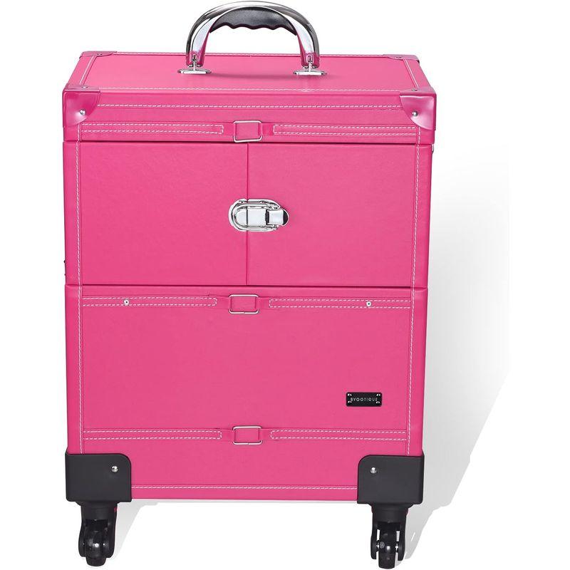 プロ用メイクボックス　キャスター付き プロ用メイクボックス キャスター付き 大型 キャリー 業務用 pu