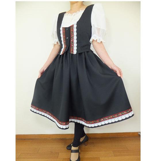 フォークダンス衣装◇チロルベストBE015（黒） : shukran - 通販